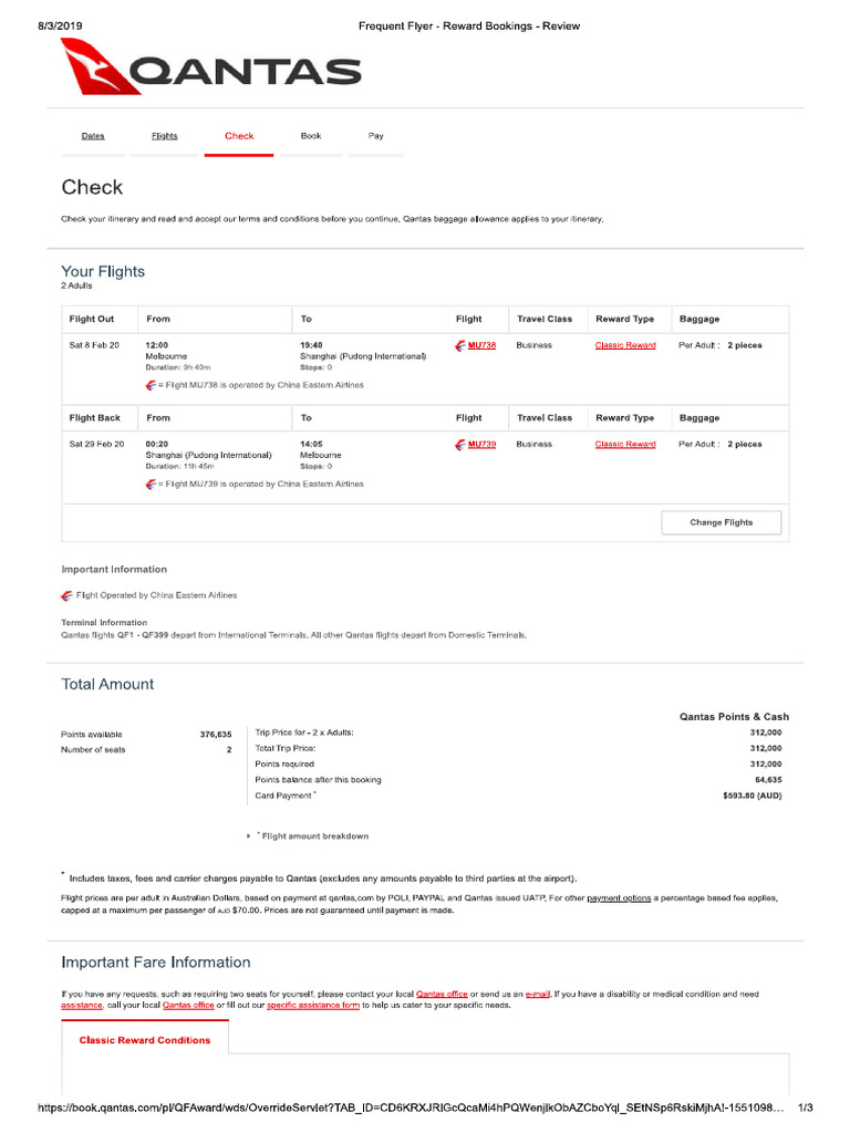 Depart 200229 Return Direct Flights (Both Business) - Tax | PDF
