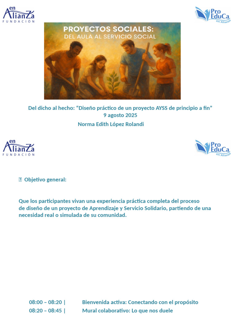 AYSS Taller Introductorio Presencial 9ago2025 | PDF | Aprendizaje ...