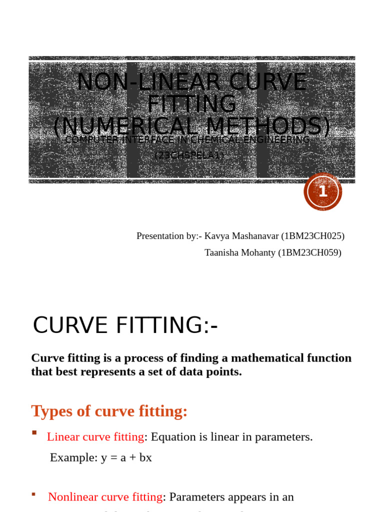 Non-Linear Curve Fitting Methods | PDF | Nonlinear System | Exponential ...