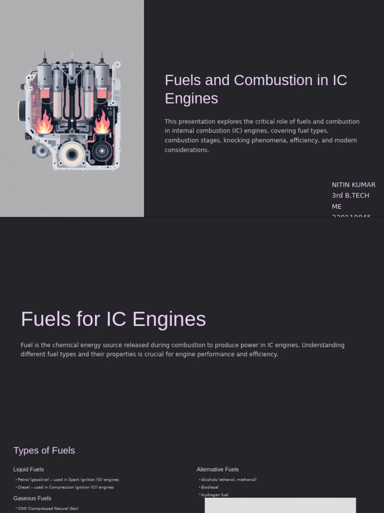 Fuels and Combustion in IC Engines | PDF | Combustion | Engines
