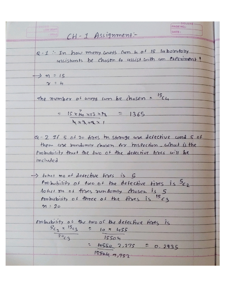 PS CH 1 Assignment | PDF