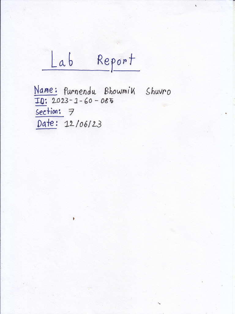 2023-1-60-085 Lab Report 01 | PDF | Condensed Matter Physics | Chemical ...