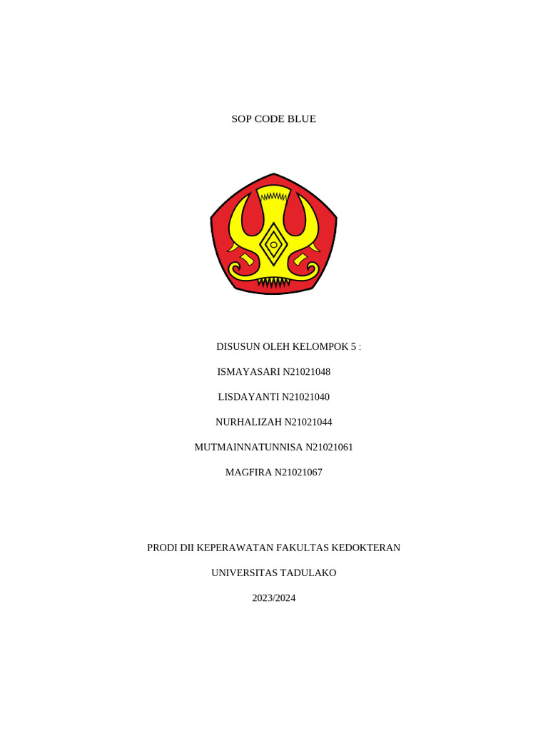 Prosedur SOP Tim Code Blue 2023 | PDF