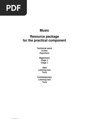 Music Resource Package For Practical Component Pdf Musical - 
