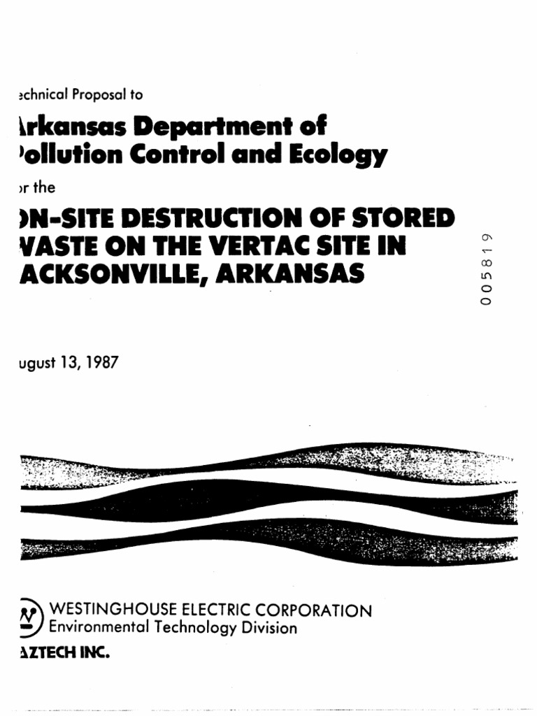 Proposal for Waste Destruction at Vertac Site | PDF | Waste | Incineration