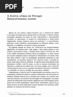 A Historia Urbana Em Portugal