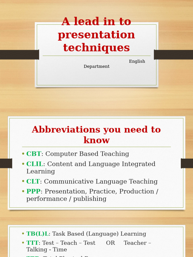 Essential Presentation Techniques for ESL | PDF