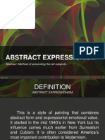 Abstract Expressionism: Abstract-Method of Presenting The Art Subjects