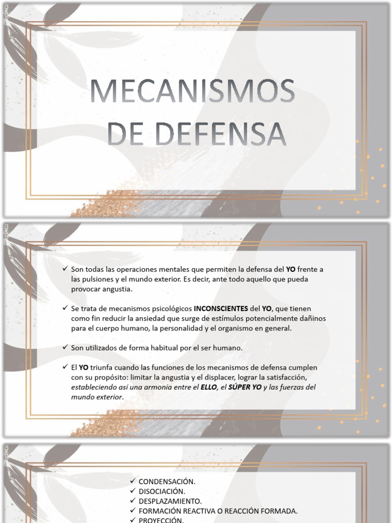 Mecanismos de Defensa Psicológicos | PDF | Mente inconsciente | Las ...