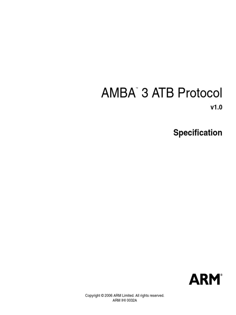 AMBA 3 ATB Protocol Specification | PDF | License | Input/Output