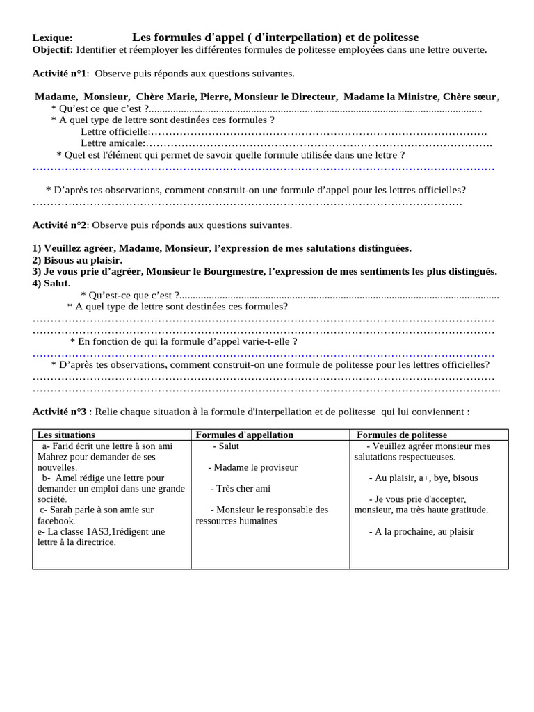 Lexique | PDF