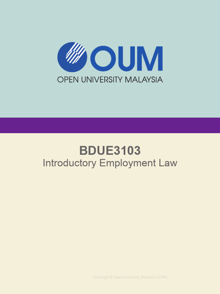 Introductory Employment Law Course Guide | PDF | Employment | Labour Law