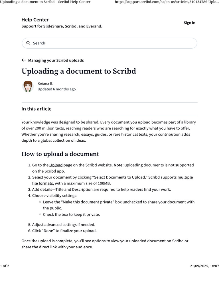 Uploading Documents to Scribd Guide | PDF