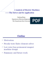 Finite Element Analysis of Electric Machines - The Solver and Its Application