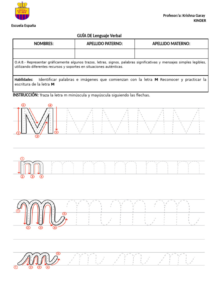 GUÍA de Letra M Volumen 2 | PDF