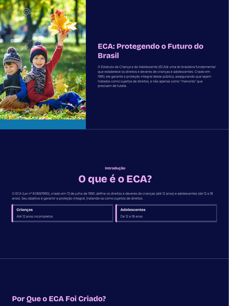 ECA: Direitos de Crianças e Adolescentes | PDF | Família | Adolescência