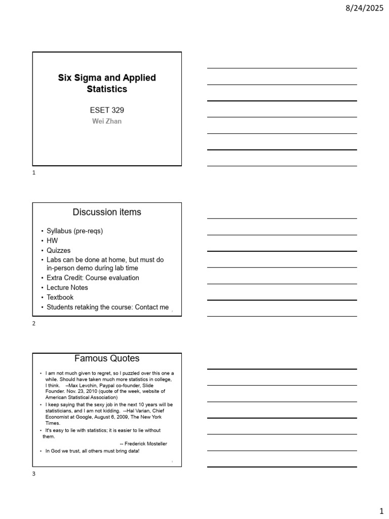 Lean Six Sigma Course Overview | PDF | Six Sigma | Lean Manufacturing