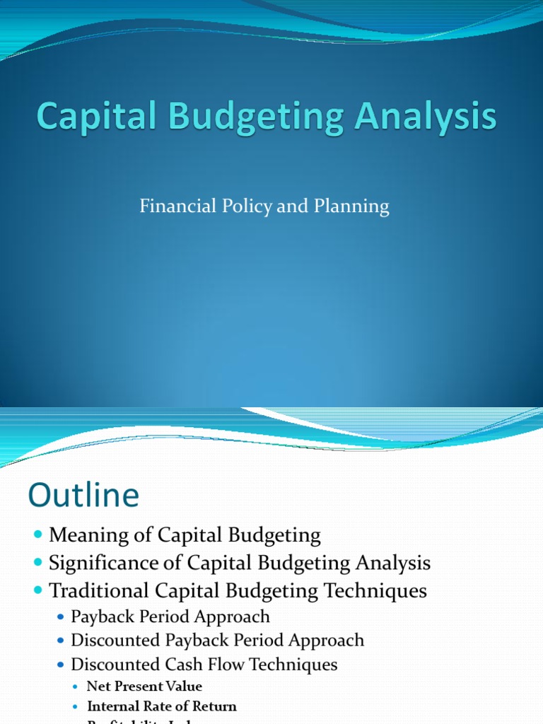 Capital Budgeting Techniques Explained | PDF | Net Present Value ...