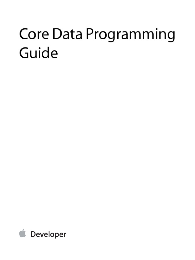 Core Data Programming Guide | PDF | Object (Computer Science ...