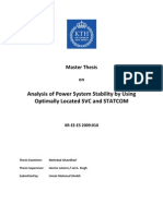 Analysis of Power System Stability by Using Optimally Located SVC and STATCOM
