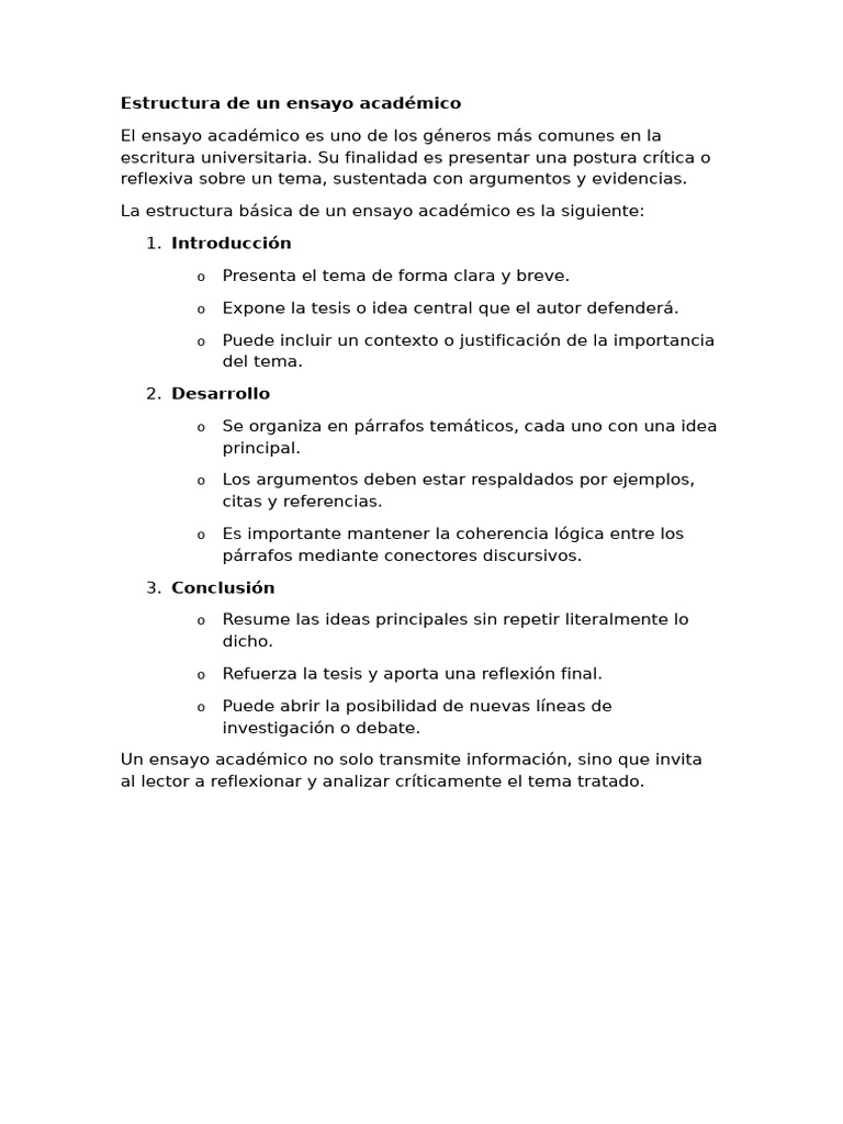 Estructura de Un Texto Academico | PDF