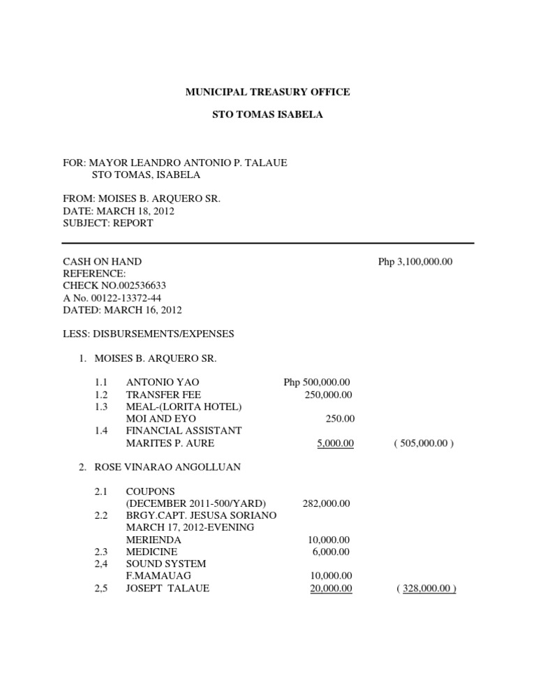 Municipal Treasury Office-1 | PDF