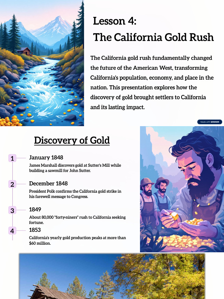 Lesson 4 The California Gold Rush 2025 | PDF