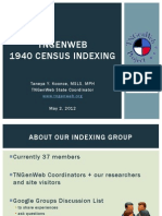 TNGenWeb 1940 Census Indexing Update - April 2012
