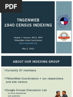 TNGenWeb 1940 Census Indexing Update - April 2012