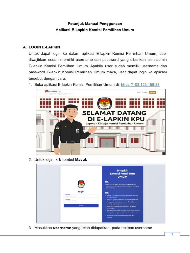 Petunjuk Manual ELAPKIN KPU | PDF