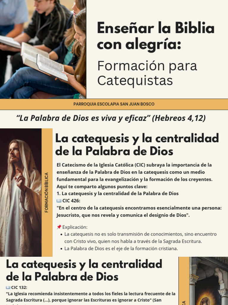 Enseñanza Bíblica para Catequistas | PDF | Biblia