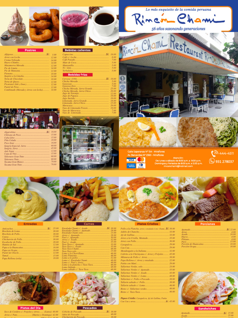 Menú Variado de Comida Peruana | PDF | Cocina occidental | Cocina ...