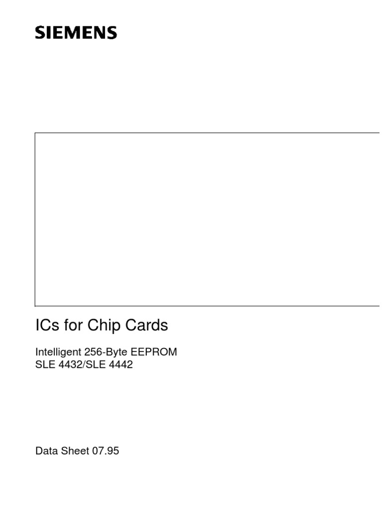 Chip Siemens Sle4442 Developed Manual | PDF | Computer Data Storage | Bit