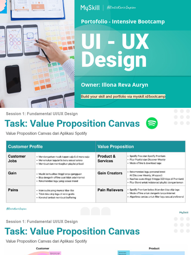UI/UX Bootcamp Portfolio Overview | PDF