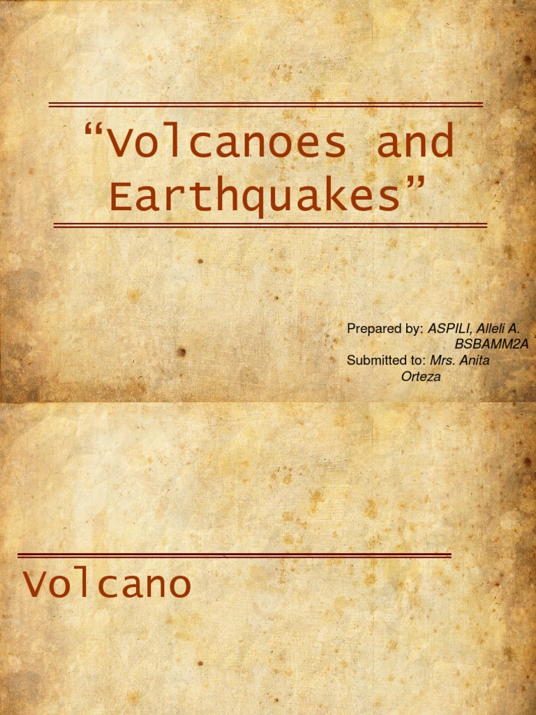 Volcanoes And Earthquakes Pdf Volcano Plate Tectonics