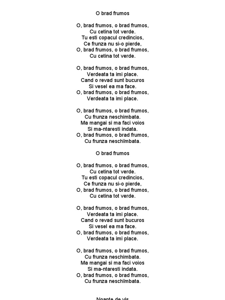 Versuri Colinde Romana PDF