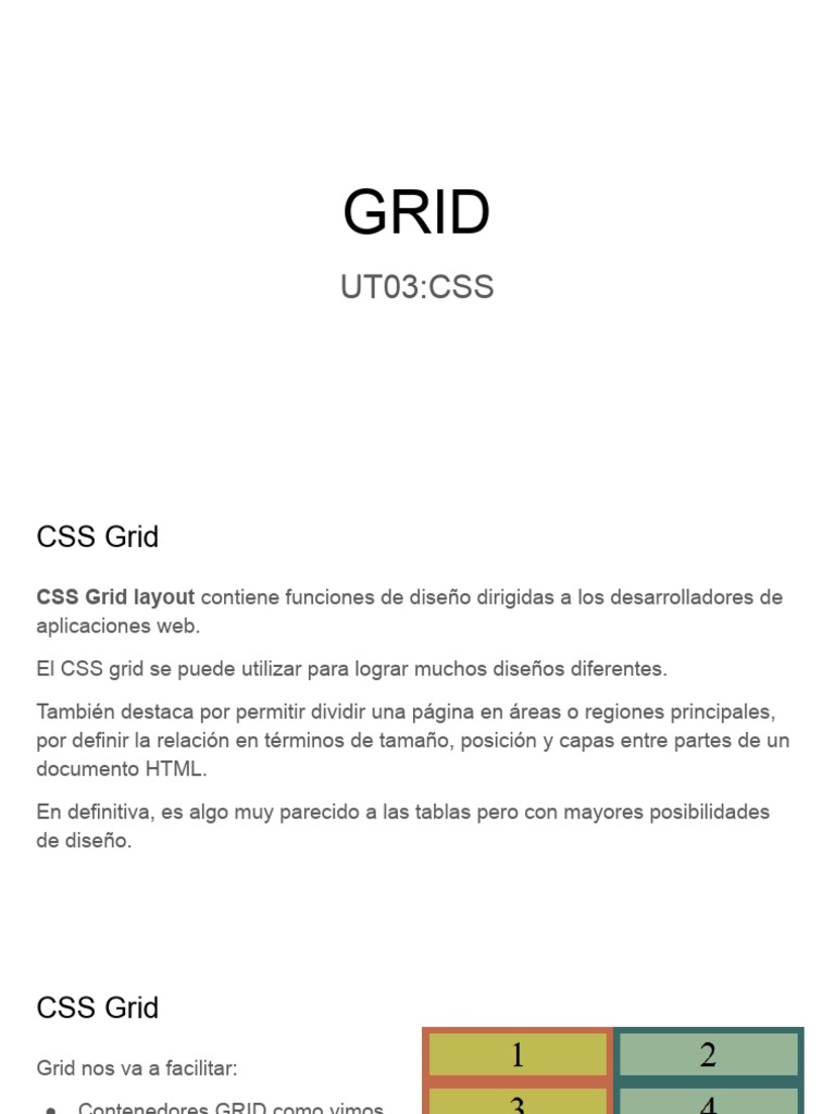 Introducción a CSS Grid Layout | PDF | Computación distribuída ...