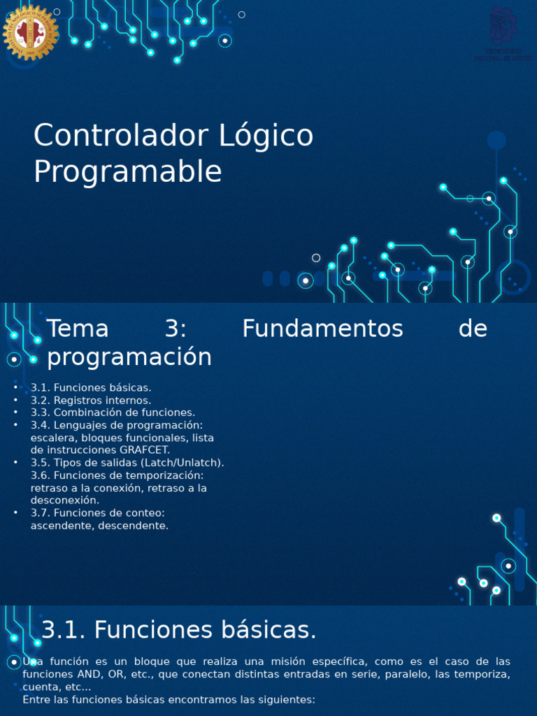 Fundamentos de Programación en PLC | PDF | Puerta lógica | Controlador ...