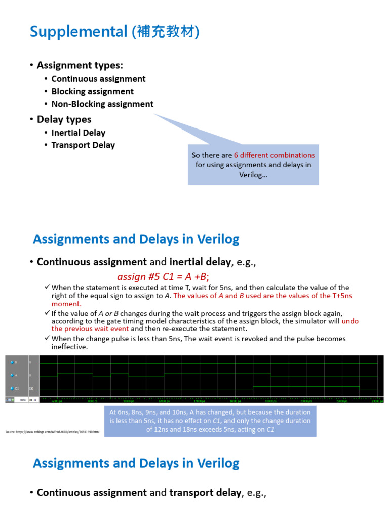 Verilog Assignments and Delays Explained | PDF | Computer Engineering ...