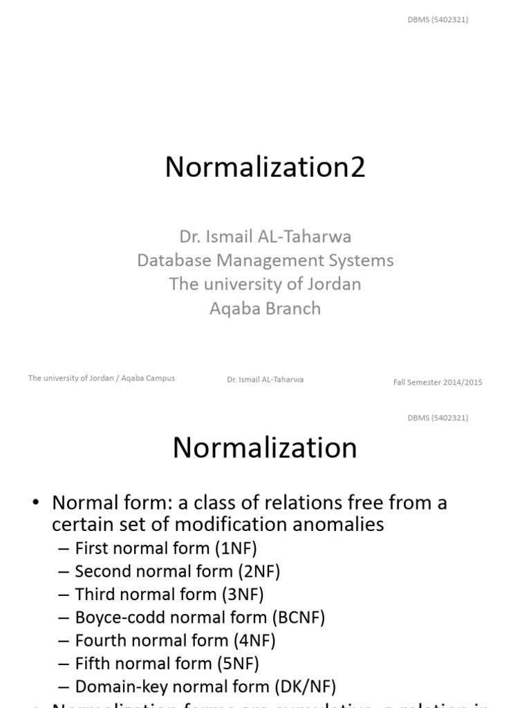 Ch8 2 Normalization Part1 Update | PDF | Computer Data | Information ...