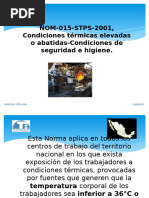 Norma Oficial Mexicana Nom-015-Stps-2001, Condiciones Termicas Elevadas ...
