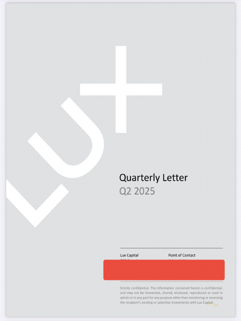 Lux Quarterly LP Letter Q2 2025 | PDF