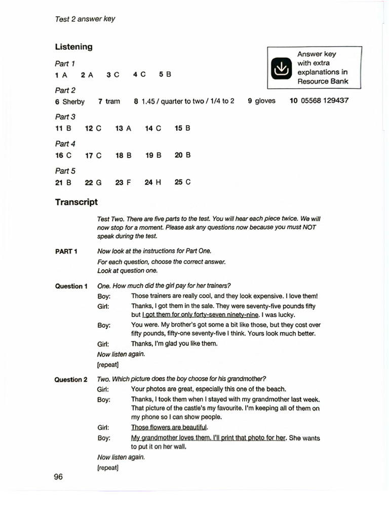 Test 2 Listening Transcript | PDF