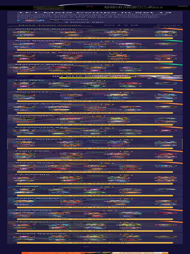 Top TFT Meta Comps for Set 13 | PDF