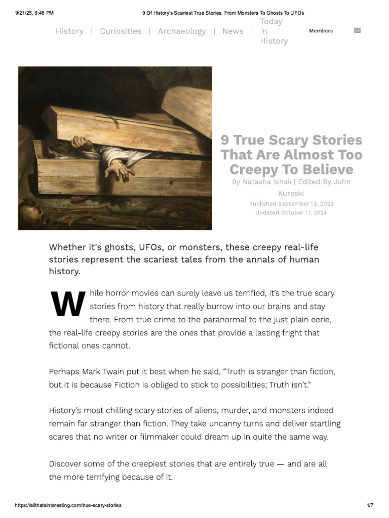 9 of History - S Scariest True Stories, From Monsters To Ghosts To UFOs ...