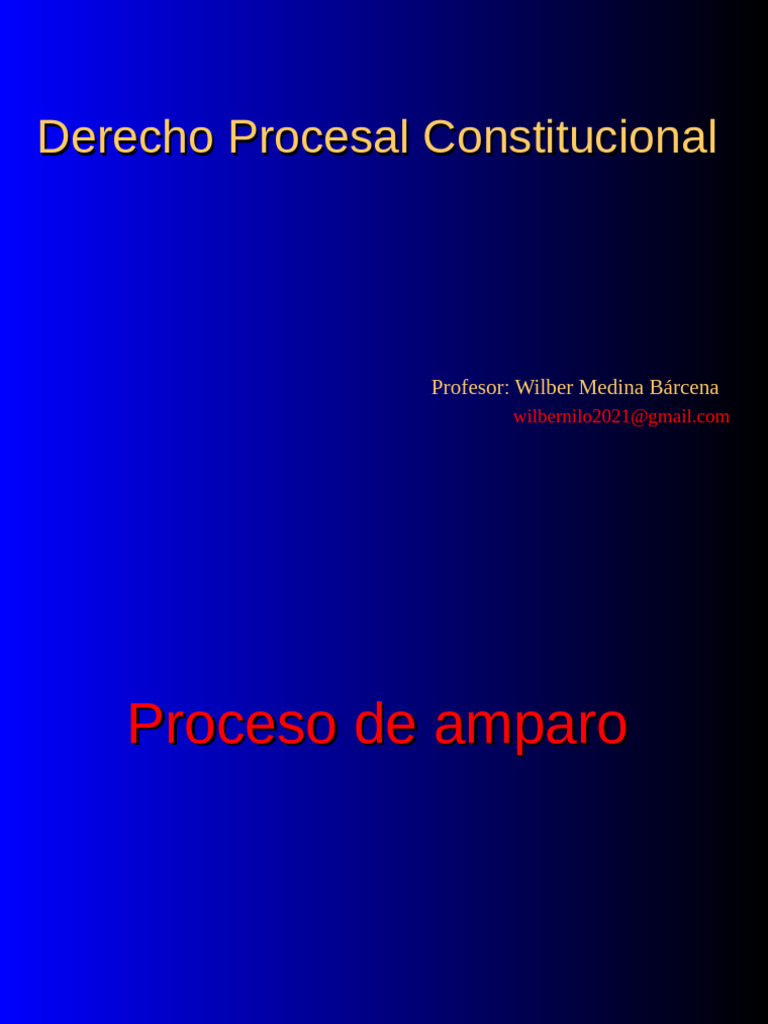 Particularidades del Proceso de Amparo | PDF | Caso de ley | Ley procesal