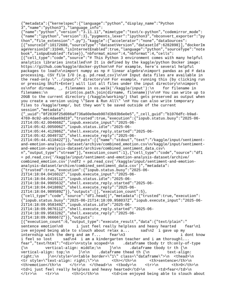 Python Sentiment Analysis Notebook | PDF | Computing