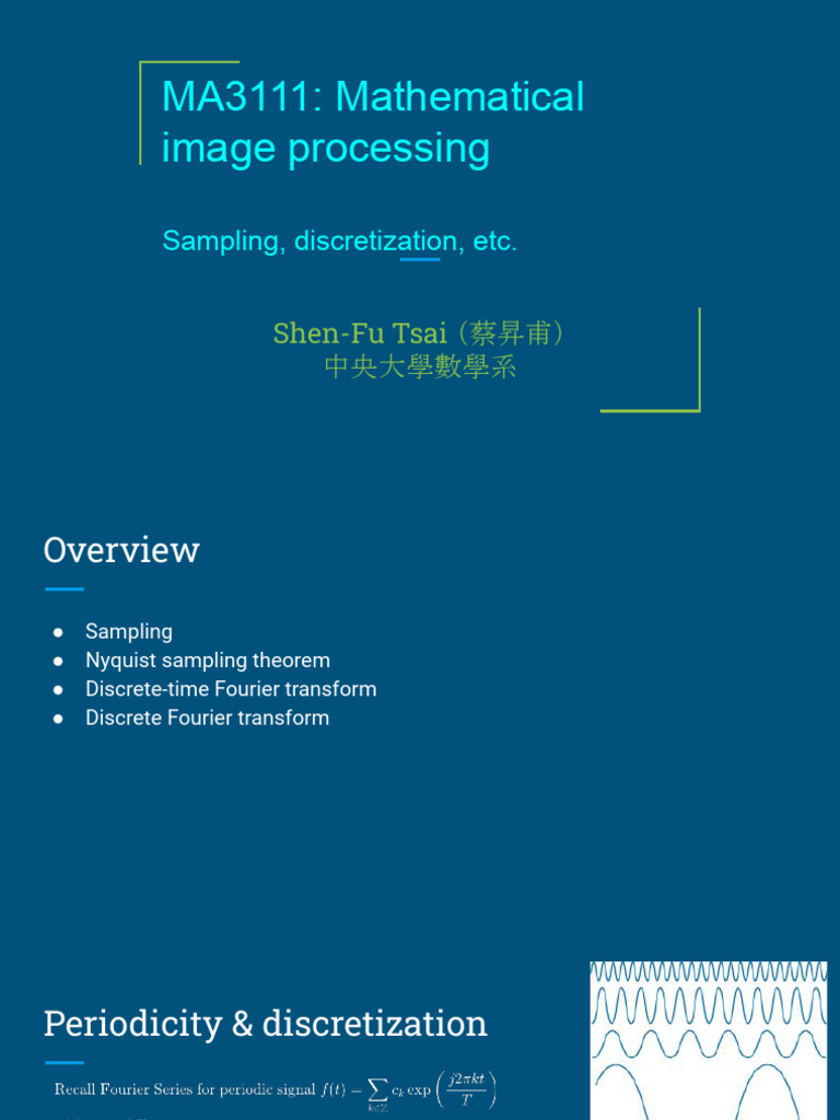Mathematical Image Processing Concepts | PDF | Sampling (Signal ...