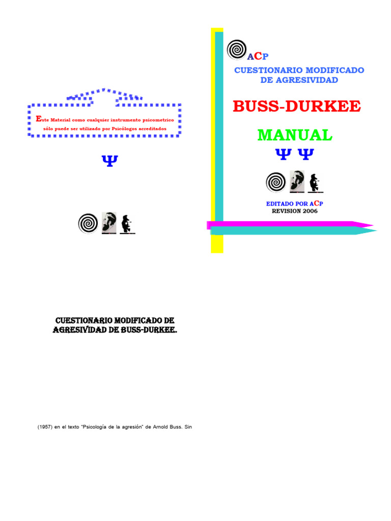 Cuestionario Modificado de Agresividad de BUSS | PDF | Validez ...