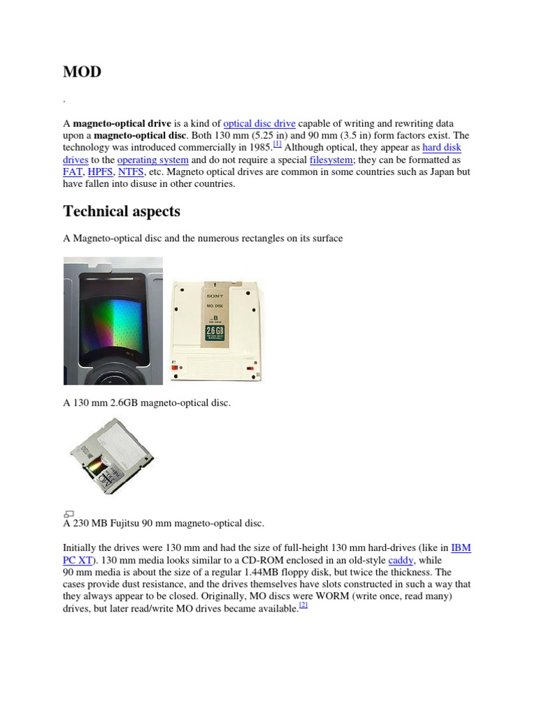 Magneto Optical Drives | PDF | Office Equipment | Equipment
